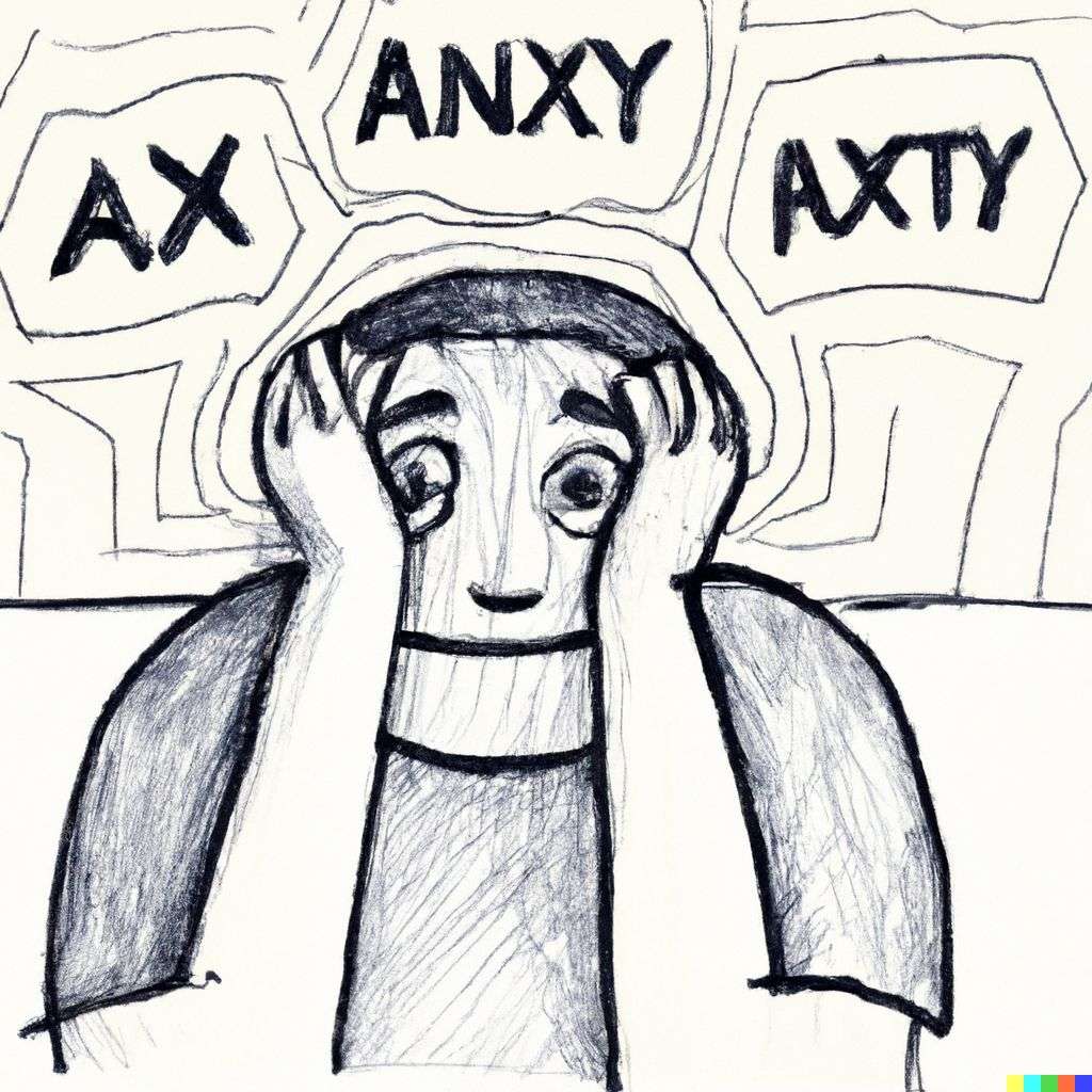 a representation of anxiety, doodle